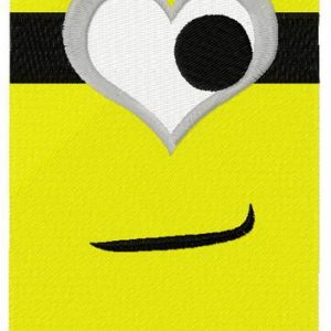 Minion in love embroidery design