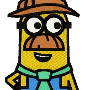 Minion in Tyrolean hat embroidery design