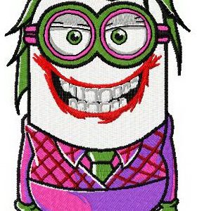 Minion Joker embroidery design