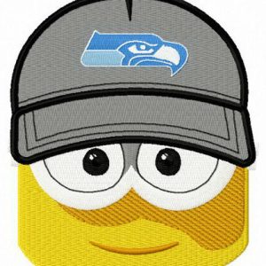 Minion Seattle Seahawks fan embroidery design