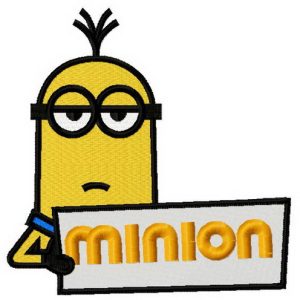 Minion sign embroidery design
