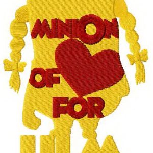 Minion silhouette embroidery design
