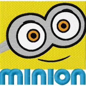 Minion Bob smile embroidery design