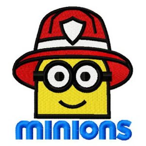 Minion the fireman 2 embroidery design