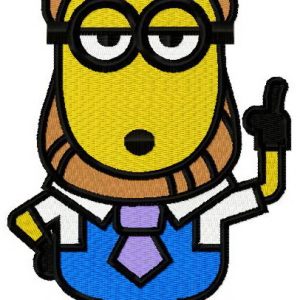 Minion the philosopher embroidery design