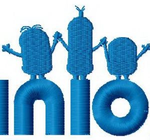 Minions logo embroidery design