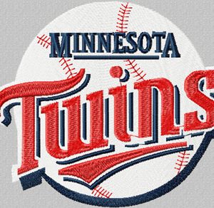 Minnesota Twins logo embroidery design