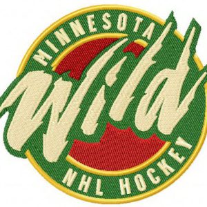 Minnesota Wild alternative logo embroidery design