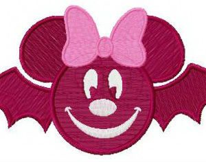Minnie bat embroidery design