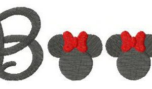 Minnie Boo embroidery design