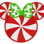 Minnie candy embroidery design