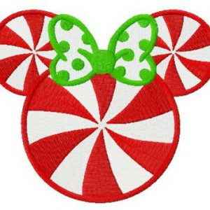 Minnie candy embroidery design