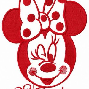 Minnie coquette embroidery design