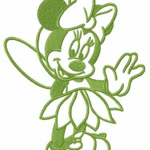 Minnie in fairy costume embroidery design
