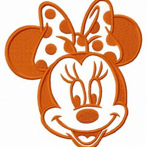 Minnie Mouse have a good day embroidery design