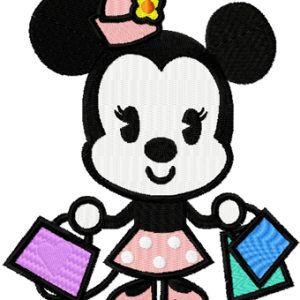 Minnie Shopping embroidery design