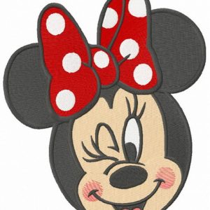 Minnie winks embroidery design