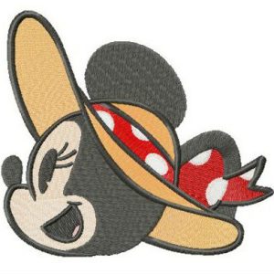 Minnie's straw hat embroidery design
