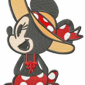 Minnie's vacation embroidery design