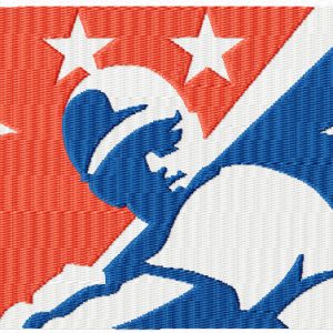 Minor League baseball Logo embroidery design