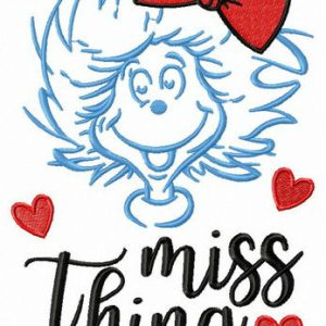 Miss Thing embroidery design