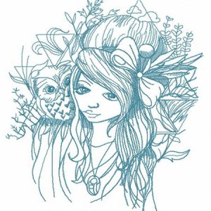 Missing you embroidery design