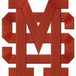 Mississippi State Bulldogs alternative logo embroidery design