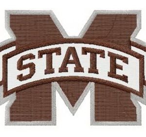 Mississippi State Bulldogs logo embroidery design