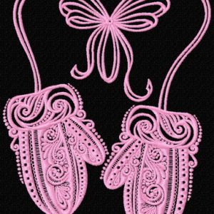 Mittens embroidery design