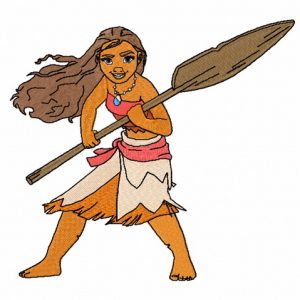 Moana and Pua 2 embroidery design