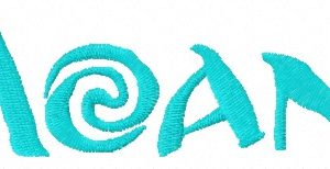 Moana logo embroidery design