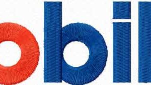 Mobil 1 logo embroidery design