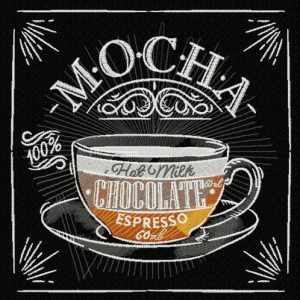 Mocha embroidery design