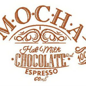 Mocha recipe embroidery design