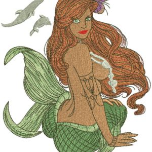 Modern Ariel embroidery design