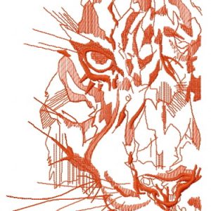 Modern art tiger 2 embroidery design