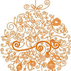 Christmas modern ball embroidery design