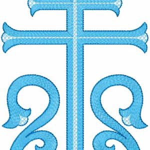 Modern cross embroidery design