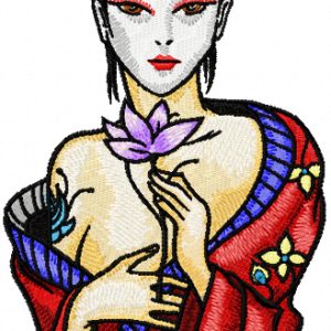 Modern Geisha Yours Forever embroidery design