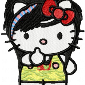 Modern Hello Kitty 1  embroidery design