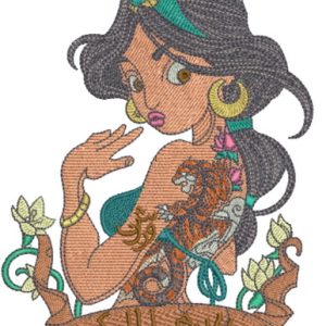 Modern Jasmin 4 embroidery design