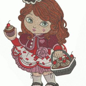 Modern Little Red Riding Hood 2 embroidery design