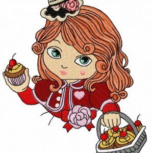 Modern Little Red Riding Hood 4 embroidery design