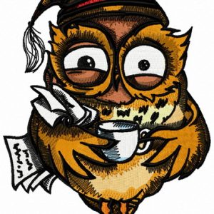 Monday morning embroidery design