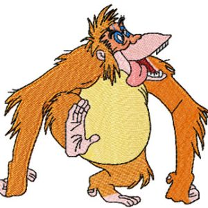 King Louie Monkey embroidery design