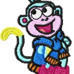 Monkey Scout embroidery design