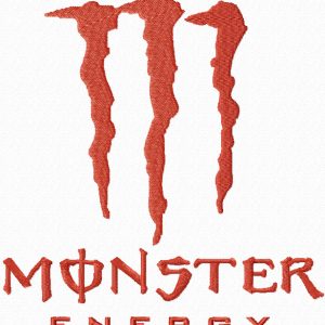 Monster Energy logo embroidery design