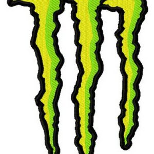Monster energy embroidery design