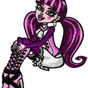 Monster High Draculaura relax embroidery design