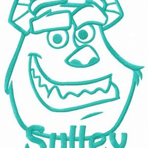 Monster Sulley embroidery design